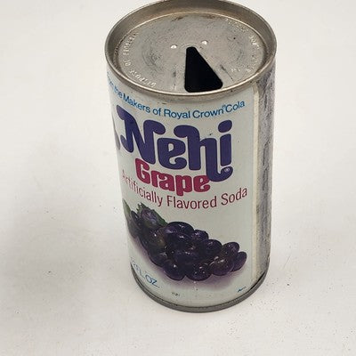 Set of 2 Empty Pull Tab Cans Nehi Grape and Orange Flavored Soda 12 oz Vintage
