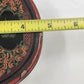 Vintage Lacquerware Coaster Set – 6 Matching Ceramic Foo Dog Coasters in Black, Red & Gold with Storage Box – Asian Guardian Lion Motif