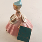 Josef Original Figurine Girl Tulip Holland w/ Tag Doll Gold Vintage 3.75"