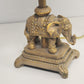 Berman Artisan Elephant Table Lamp 22" Tall Cast Base Cloth 8" Shade w Prisms