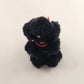 French Poodle Cosmetic Cover Lipstick Nail Polish Holder Black Crochet Vintage