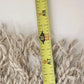 Hand Woven Beige Wool Scarf Knotted Fringe 48x7 Vintage