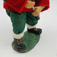Golfing Santa Figurine Holiday Decoration 10" Fabric Mache Red Sweater Golf Bag