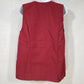 Burgundy Tunic Women's Vest Large V93 Fame Fabrics 2 Waist Pockets Poly-Cotton
