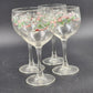 Corelle Callaway Holiday Ribbon Goblets Set of 4 10oz Glassware 6.75" Tall