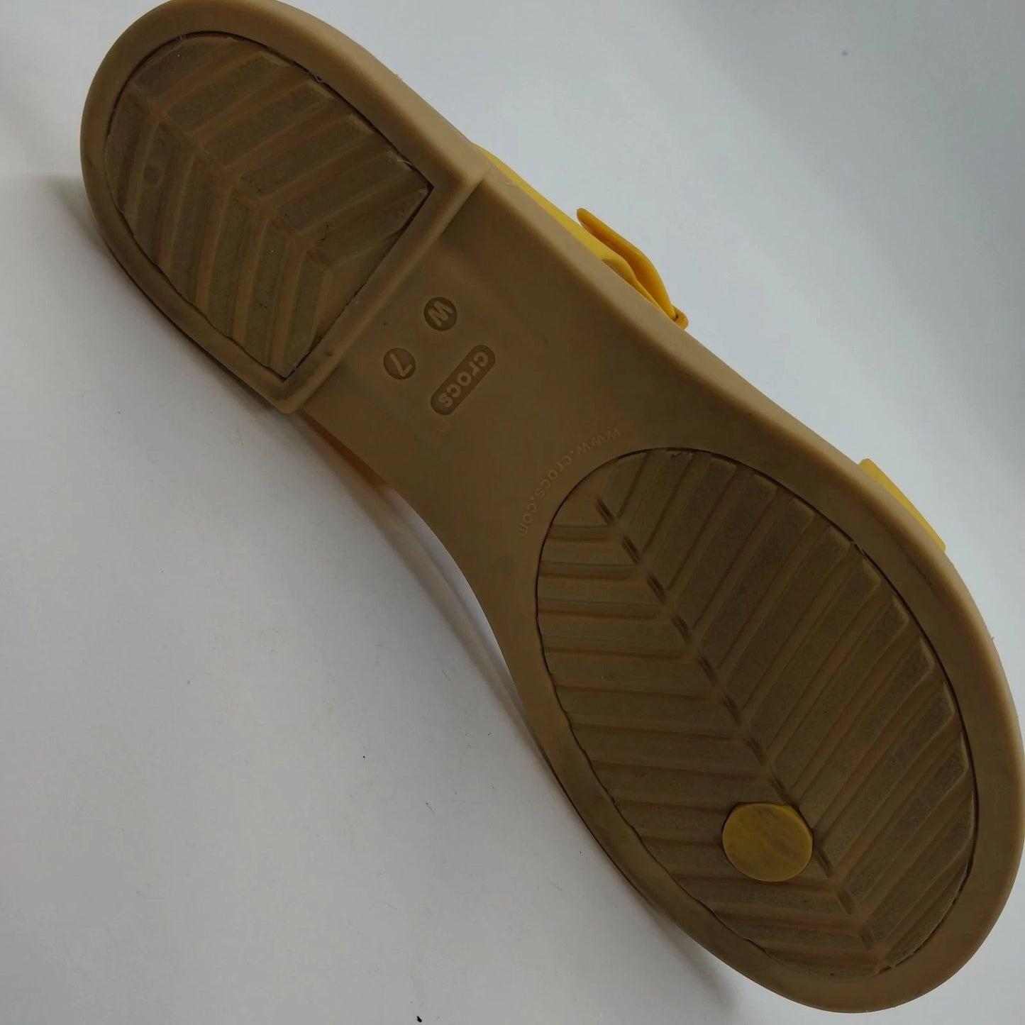 Crocs Tulum Women’s Yellow Strappy Buckle Sandals Iconic Comfort Size W7