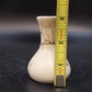 Vail Signed Horsehair Pottery Mini Bud Vase Cream Black 3" Southwestern