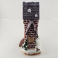 Toy Shop Christmas Cozy Lites Band Design 12" Ceramic Tea Light House 2001 China