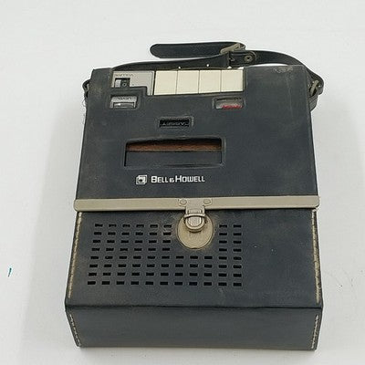 Bell & Howell 294 MC Filmsound Cassette Player Recorder w Cover & Case UNTESTED