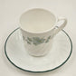 Corelle Callaway Green Ivy Mug Cup Saucer Set Swirled Edge USA
