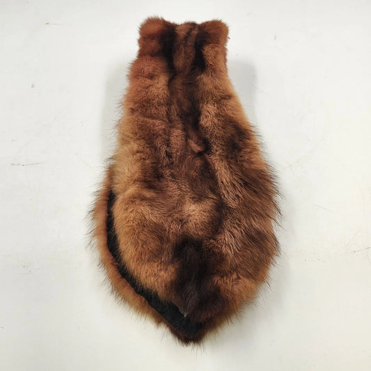 Medium Brown Mink Fur Pointed Collar for Coats Dresses Sweaters or Projects 36"