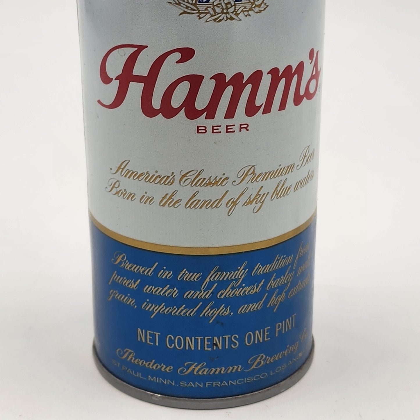 Hamm's Empty Aluminum Edge Pull Top Tin Beer Can 16oz Theodore Brewing Co 1970's