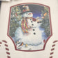Feathered Friends Snowman Birds Framed Art 8x10 Sealed Matted Dark Wood Frame US