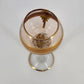Tre Fuochi Glass Wine Goblet Murano Style Hand Blown Gold Enamel Ruby Red Jewel