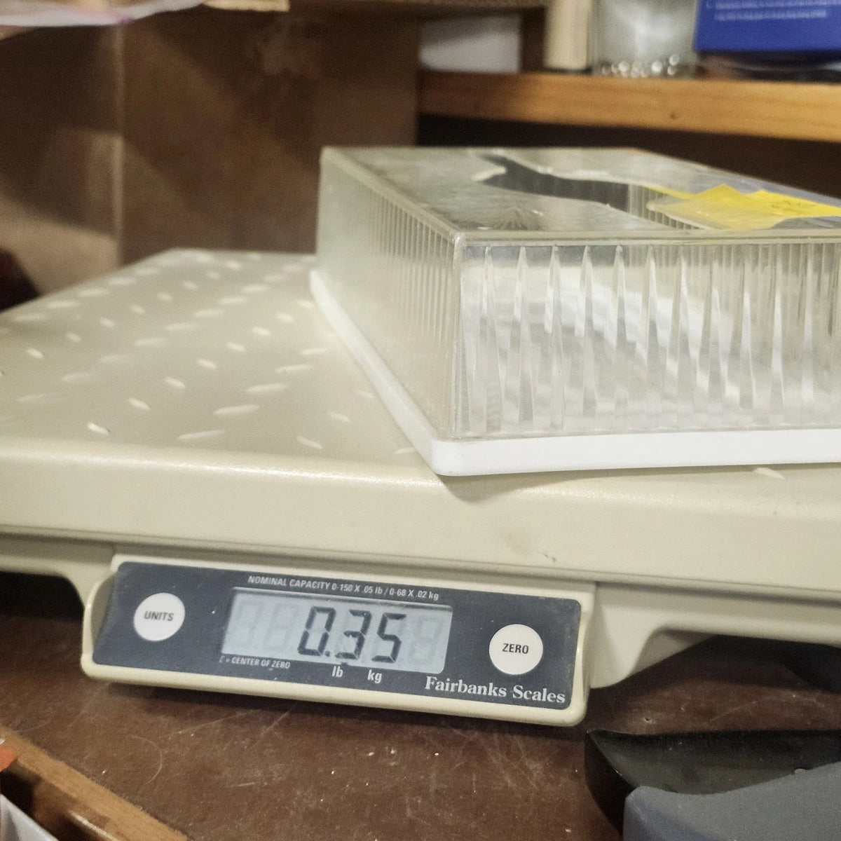 Clear Acrylic Lucite Tissue Box Cover Starburst Diamond 10.5" White Base MCM Vtg
