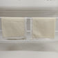 Set of 8 Dinner Napkins in Light Beige Cream w White Lace Edge Trim Linen 15.5"