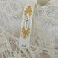 Adiva Cream Crochet Lace Boho Top Women's XL Long Sleeve Sheer Cotton Overlay