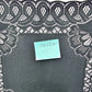 Green Table Runner Cut Lace 34" Table Cover Vintage Forest Linen Vintage