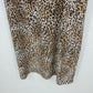 Christine Women's Leopard Faux Wrap Stretch Midi Dress Brown Black XL