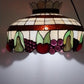 Tiffany Style Stained Glass Fruit Hanging Lamp 20 Inch Leaded Shade