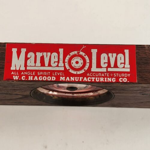 MARVEL LEVEL Novelty Bubble Level 8" Long by WC Hagood Co Does Not Work No Fluid