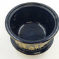 Florentine Italy Footed Pottery Bowl Cobalt Blue Gold Classical 4" Tall x 5.25"d