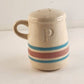 Pepper Shaker McCoy USA Stonecraft Pottery Ceramic Pink Blue Stripe Crazed