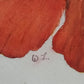 Square Gold Framed Fine Art Print Signed Red Hibiscus Spectacular Flower 19"x19"