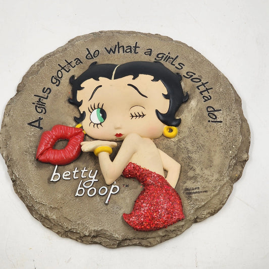 Betty Boop Stepping Stone Wall Plaque 10" A Girl’s Gotta Do What Girls Gotta Do"