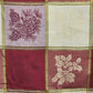 Large Plaid Christmas Tablecloth Red White Gold Metallic Thread 82x60 Pine Tree