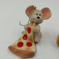 2 Hallmark Keepsake 1990 Christmas Ornaments PEPPERONI MOUSE Cinnamon Bear Vtg