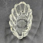 2 Princess House 438 Crystal Utensil Holders Buffet Server Spoon Fork Rests