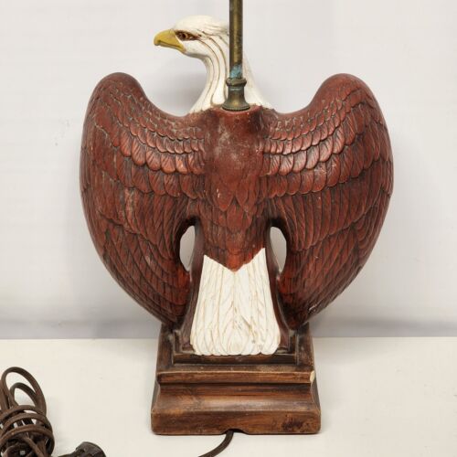 Atlantic Mold Lamp American Bald Eagle Base Handmade Painted Ceramic Lighting