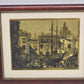 Lionel Barrymore Talio Chrome Framed Venice Prints Set of 4 Signed
