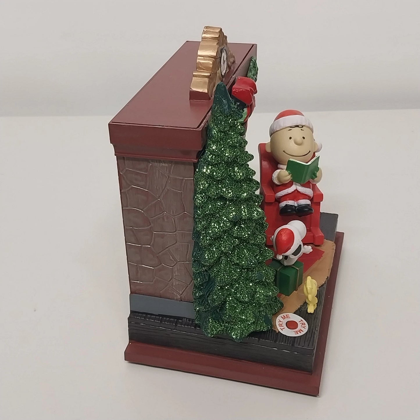 Kurt Adler Peanuts Charlie Brown Snoopy Musical Fireplace Christmas Decor Works