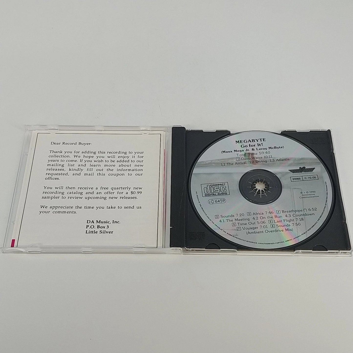 Megabyte Go For It CD 1990 IC Ambient Electronic New Age Instrumental Relaxation