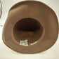 Mr Josephs Original Brown Fedora Felt Coche Hat w Multicolor Feathers New York