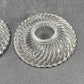 2 Cast Lead Crystal Babiche Candle Cup 3" Chandelier Light Lamp Parts