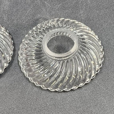 2 Cast Lead Crystal Babiche Candle Cup 3" Chandelier Light Lamp Parts
