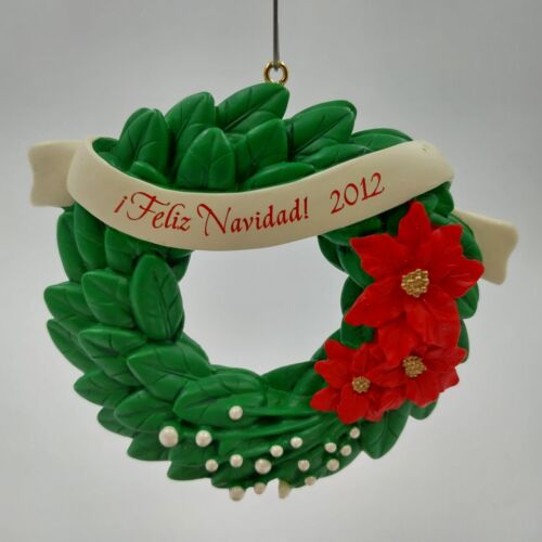 Hallmark Keepsake Christmas Ornament 2012 FELIZ NAVIDAD Wreath by Terri Steiger