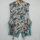 Tina Barrie Women's Vest 24W Plus Size Mint Green White Lace Floral Back Vtg
