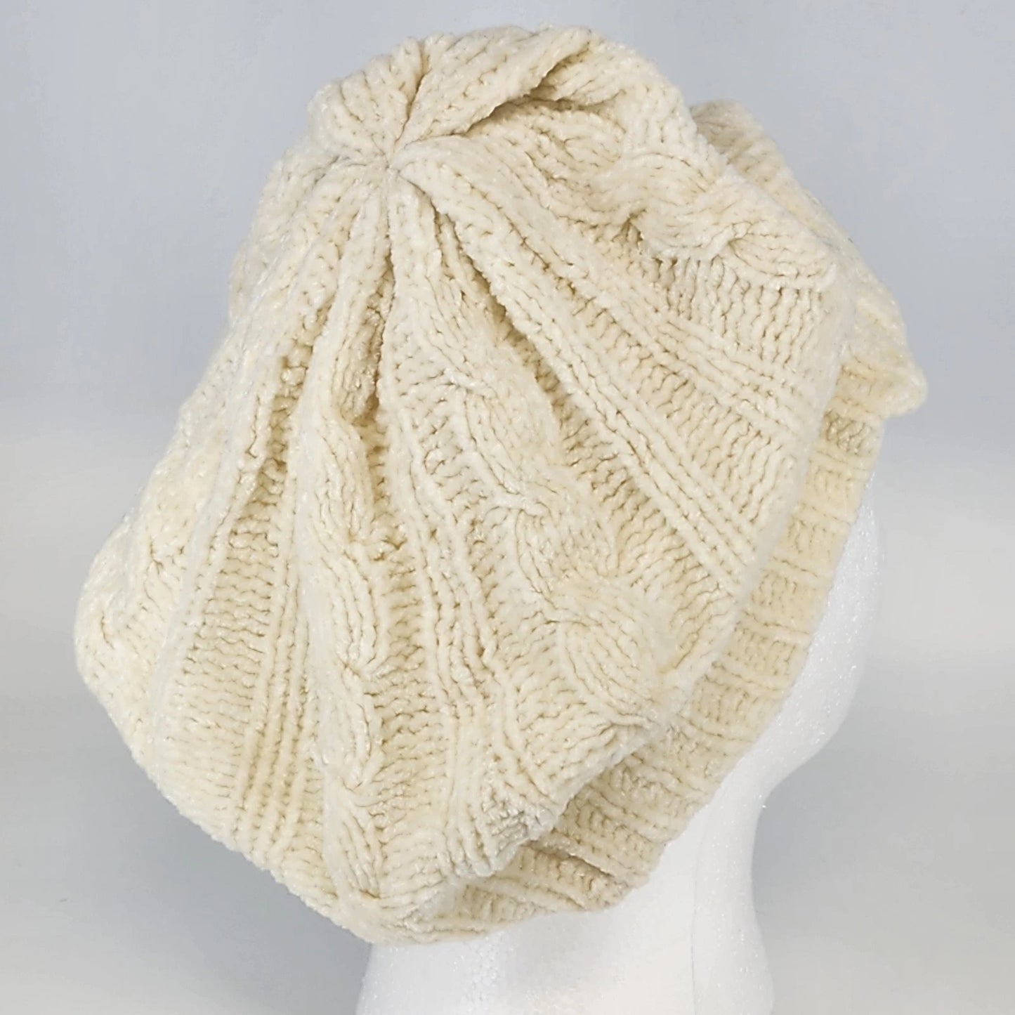White Italian Style Beret Hat Women's 100% Acrylic Knit Beanie Cap One Size