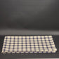 Navy Blue and White Plaid Rectangle Tablecloth 106 x 47 Inches Vintage