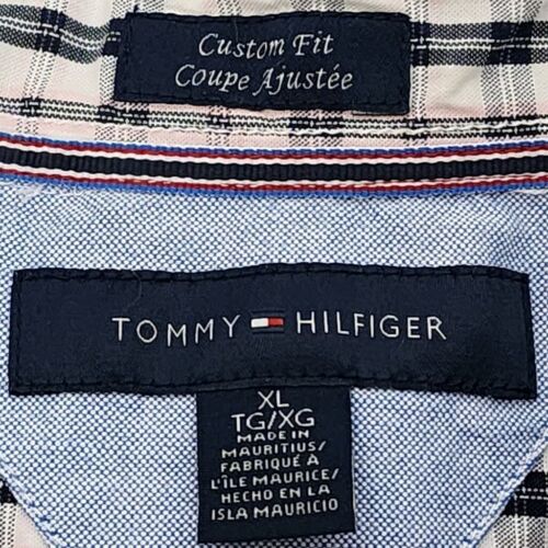 Tommy Hilfiger Men's Classic Fit Short Sleeve Cotton Plaid Shirt Size XL