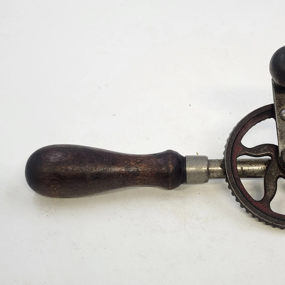 Millers Falls No. 94 Egg Beater Hand Drill 11" Wood Handle Rotary Drill Vtg USA