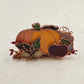 Stained Glass Pumpkin Tealight Holder Fall Apple Acorns 3D Decor Translucent Vtg