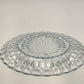 3 Aqua Blue Bubble Anchor Hocking Dinner Plate Depression Crystal Glass 9.5"