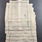 Beige Linen Napkins Embroidered Tan Open Work Set Of 6 Vintage 9.5" Square