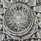 Brilliant Cut Glass Oval Divided Veggie Tray Stars Lines Scallop Edge Center Lid
