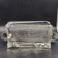 Get Organized Clear Vinyl Cosmetic Travel Organizer Bag Gray Strap 10" Zip Top